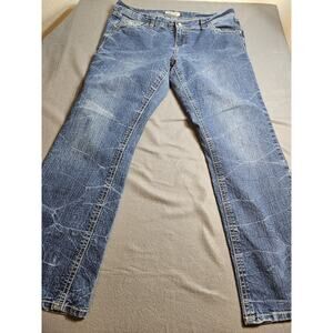 HIPSTAR Jeans Women's 36x31 Blue Medium Wash Boot Cut Flare Denim Jeans